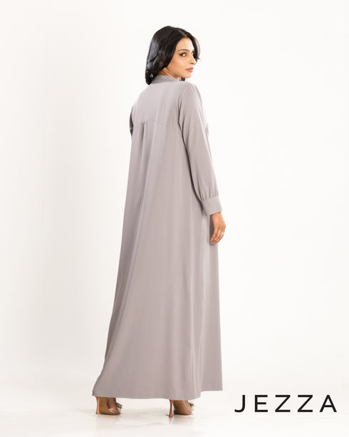 Mandarin Collar Georgette Dress 62651